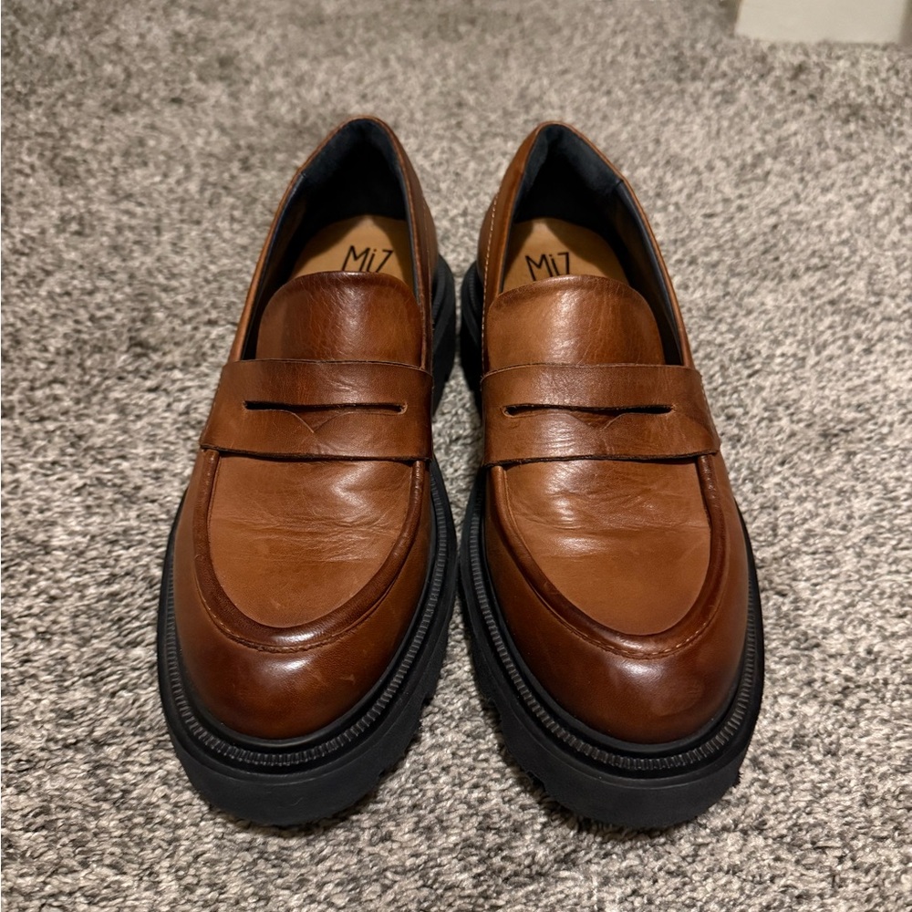 Miz Mooz Legend Platform Leather Loafers